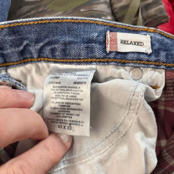 Dickies Jeans 40x32 Actual 38x29 Relaxed Medium Wash Denim Distressed Work Wear - Picture 6 of 7